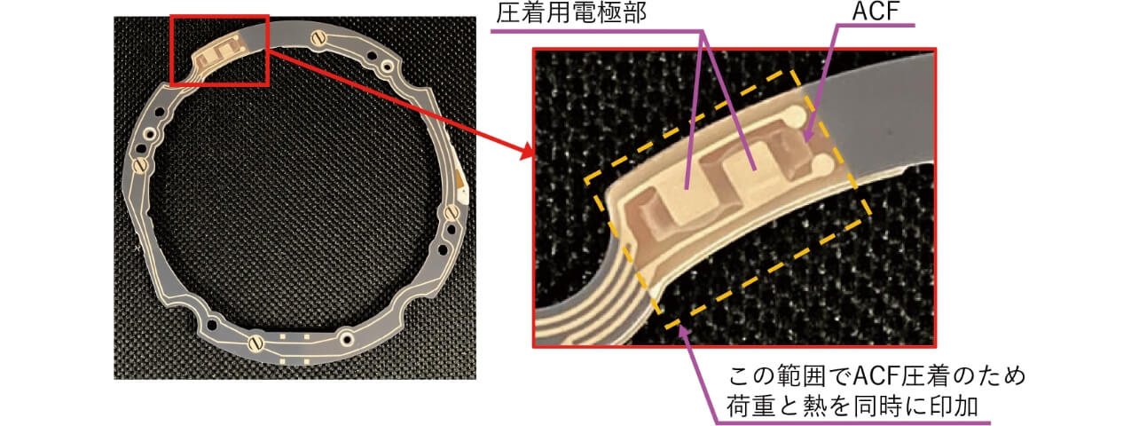 図21 実際のACF圧着後の写真